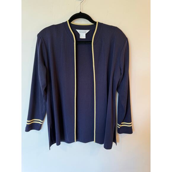 Misook Long Sleeve Open Front Cardigan Sweater Blue Women's Size Small - Picture 1 of 9
